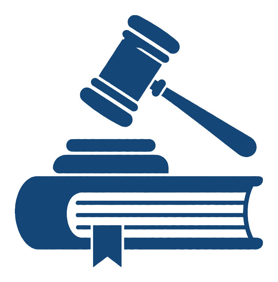 Gavel and law book icon